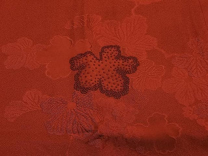 平和屋着物＃中国三大刺繍　相良刺繍　道行コート　蔦の葉文　正絹　逸品　CABE5069ua