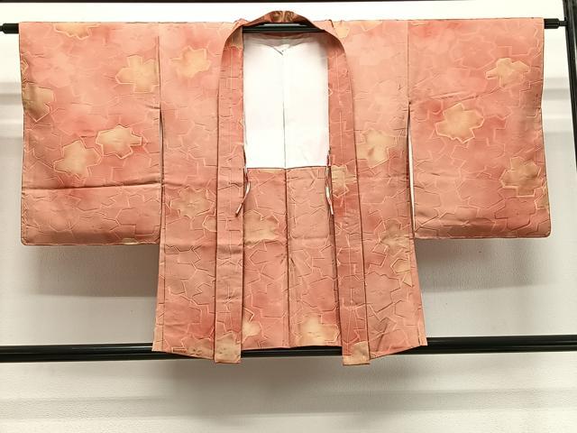 平和屋着物＃羽織　地紋起こし　花尽くし　舞花文　正絹　逸品　未使用　CABE5075ua