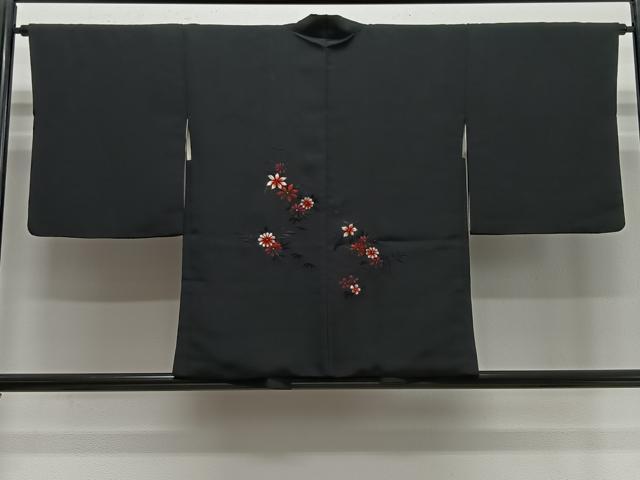 平和屋着物＃羽織　総刺繍　草花文　金糸　正絹　逸品　CABE5077ua