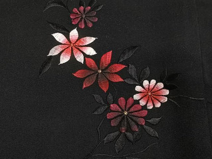 平和屋着物＃羽織　総刺繍　草花文　金糸　正絹　逸品　CABE5077ua