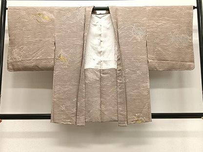 平和屋着物＃羽織　寿光織　枝葉文　金銀糸　正絹　逸品　未使用　CABE5079ua