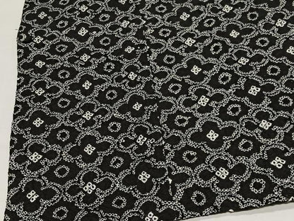 平和屋着物∞道行コート　総絞り　舞花文　黒地　正絹　逸品　未使用　CABE5084ua