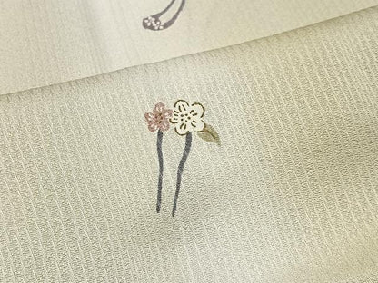 平和屋着物∞道中着　簪　暈し染め　金彩　ロング丈　正絹　逸品　CABE5086ua