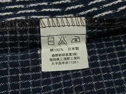 平和屋着物∞久留米絣　単衣　和装コート　市松文　綿　逸品　CABE5089ua