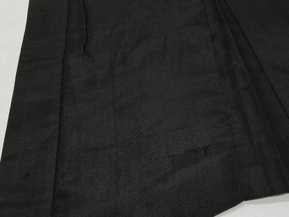 平和屋着物∞男性　長羽織　単衣　黒紋付　正絹　逸品　CABE5097ua