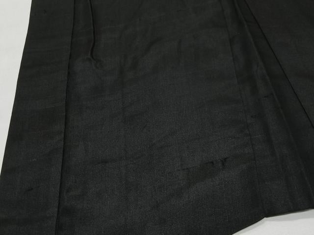 平和屋着物∞男性　長羽織　単衣　黒紋付　正絹　逸品　CABE5097ua
