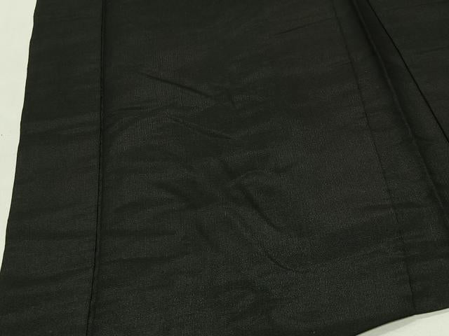 平和屋着物∞男性　長羽織　色無地　暗黒色　正絹　逸品　CABE5100ua