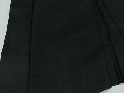 平和屋着物∞男性　長羽織　黒紋付　羽裏：風景文　正絹　逸品　CABE5101ua
