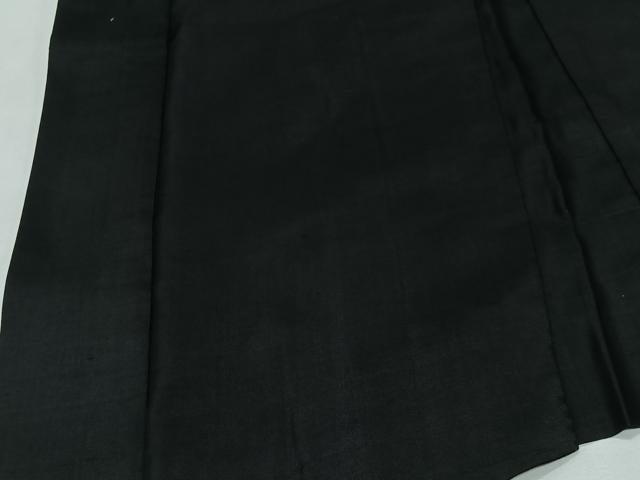 平和屋着物∞男性　長羽織　黒紋付　羽裏：風景文　正絹　逸品　CABE5101ua