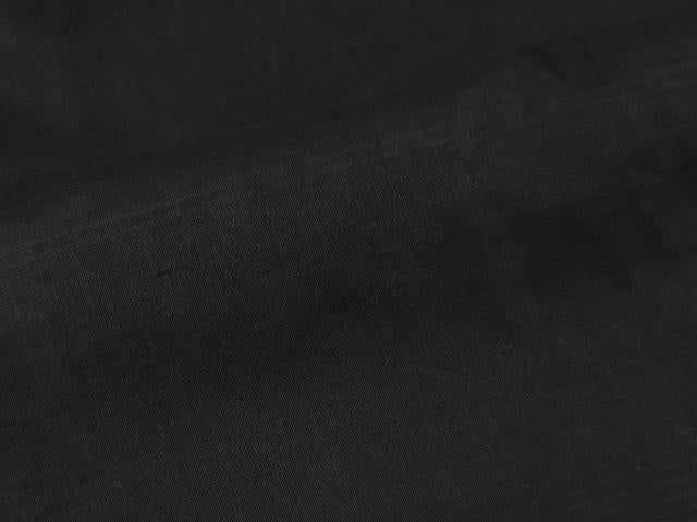平和屋着物∞男性　長羽織　黒紋付　羽裏：風景文　正絹　逸品　CABE5101ua