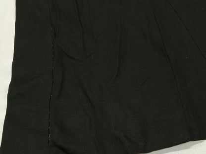 平和屋着物∞男性　長羽織　紬地　暗黒色　正絹　逸品　CABE5102ua