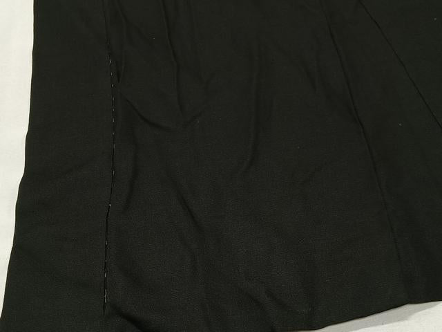 平和屋着物∞男性　長羽織　紬地　暗黒色　正絹　逸品　CABE5102ua