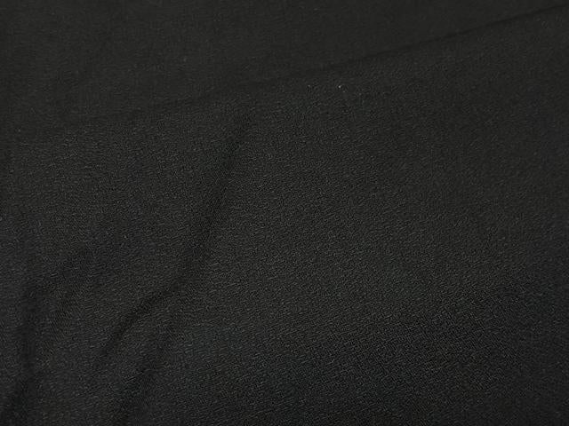 平和屋着物∞男性　長羽織　紬地　暗黒色　正絹　逸品　CABE5102ua