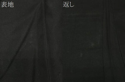 平和屋着物∞男性　羽織　黒紋付　羽裏：風景文　正絹　逸品　未使用　CABE5106ua