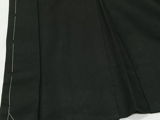平和屋着物∞男性　羽織　黒紋付　羽裏：風景文　正絹　逸品　未使用　CABE5106ua