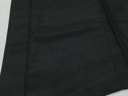 平和屋着物∞男性　長羽織　黒紋付　羽裏：人物風景文　正絹　逸品　CABE5109ua