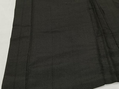 平和屋着物∞男性　長羽織　色無地　暗黒色　正絹　逸品　CABE5110ua