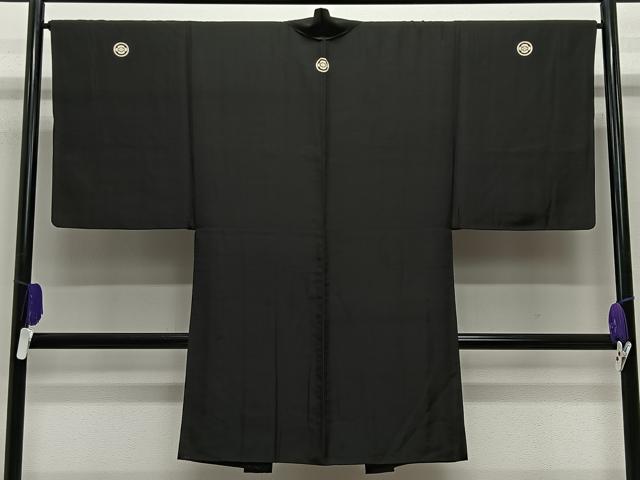 平和屋着物＃男性 羽織 黒紋付き 正絹 逸品 CABE5472in 平和屋着物