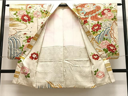 平和屋着物∞アンティーク　大正ロマン　長羽織　風景文　金彩　正絹　逸品　CABE5113ua