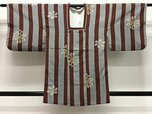 平和屋着物∞道行コート　舞花文　正絹　逸品　CABE5117ua