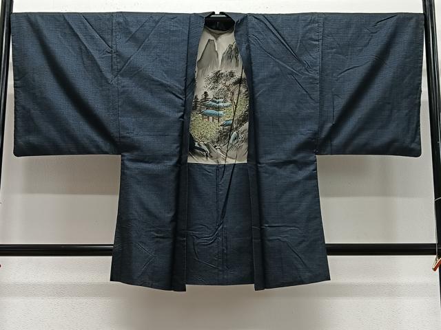 平和屋着物∞男性　羽織　本場大島紬　100亀甲　総詰め　正絹　逸品　CABE5119ua
