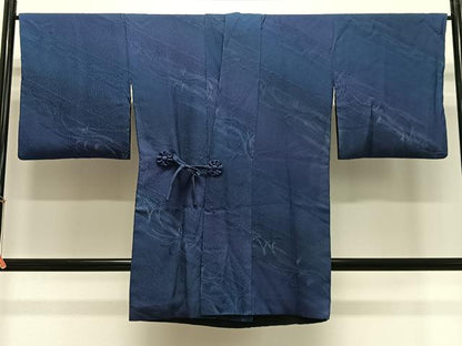 平和屋着物∞道中着　リバーシブル　草花文　暈し染め　ロング丈　正絹　逸品　CABE5123ua