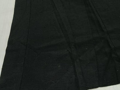 平和屋着物∞男性　長羽織　紬地　暗黒色　正絹　逸品　CABE5127ua