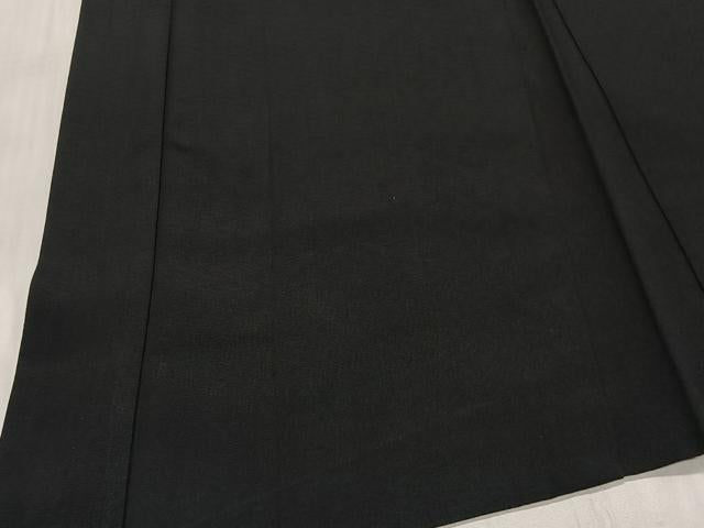 平和屋着物∞男性　長羽織　紬地　黒色　正絹　逸品　CABE5131ua