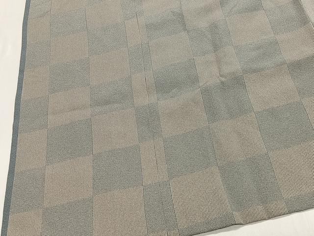 平和屋着物∞道中着　江戸小紋　万筋　利休白茶色×岩井茶色　ロング丈　正絹　逸品　CABE5135ua