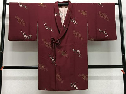 平和屋着物∞道中着　舞桜文　金彩　正絹　逸品　CABE5136ua