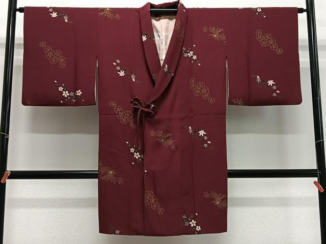 平和屋着物∞道中着　舞桜文　金彩　正絹　逸品　CABE5136ua