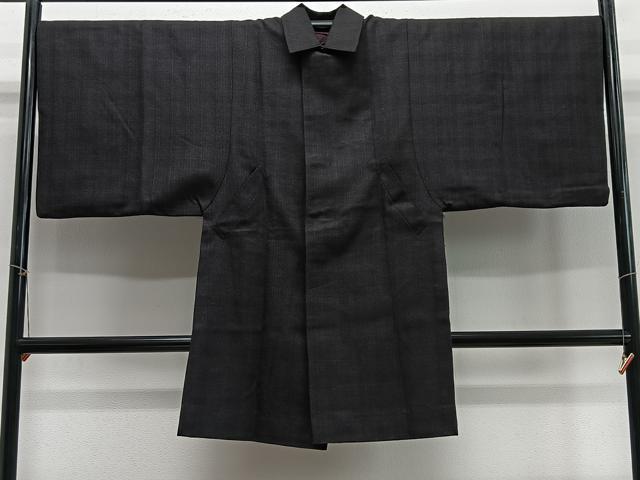 平和屋着物∞男性　和装コート　角袖　霞文　CABE5137ua