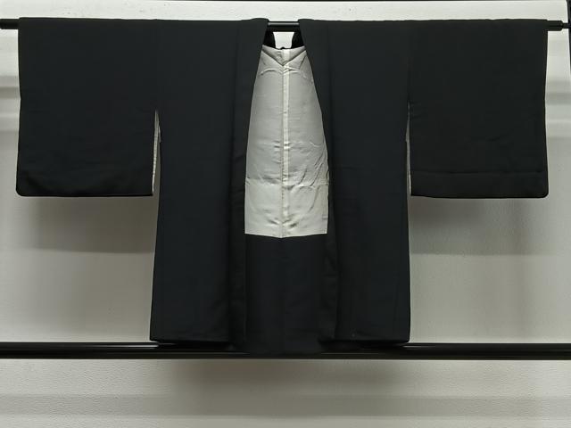 平和屋着物＃羽織　寿光織　風景文　黒地　正絹　逸品　CABE5139ua