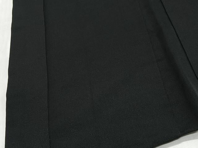 平和屋着物＃羽織　寿光織　風景文　黒地　正絹　逸品　CABE5139ua