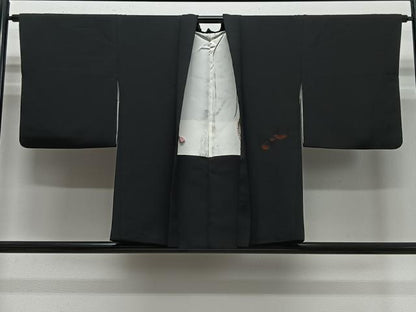 平和屋着物＃羽織　総刺繍　鼓文　黒地　正絹　逸品　CABE5147ua
