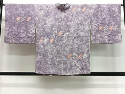 平和屋着物＃羽織　絞り　舞葉文　正絹　逸品　CABE5151ua