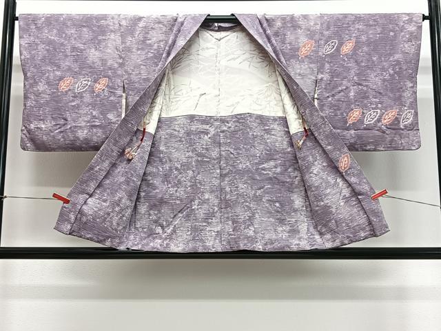 平和屋着物＃羽織　絞り　舞葉文　正絹　逸品　CABE5151ua