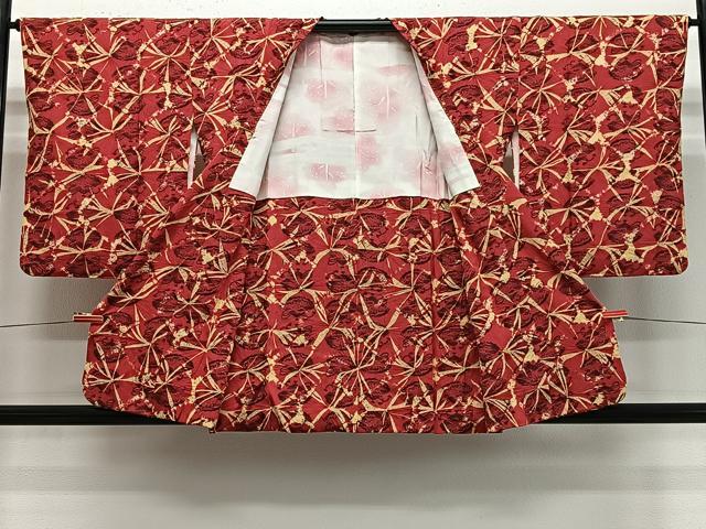 平和屋着物＃道行コート　絞り　舞花文　正絹　逸品　CABE5156ua