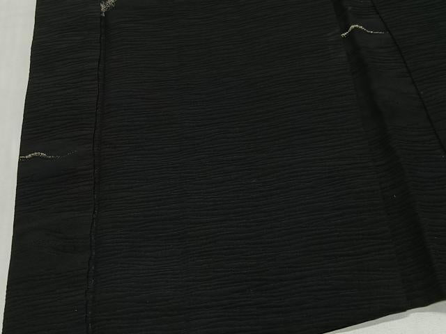 平和屋着物＃羽織　寿光織　霞文　黒地　金銀糸　正絹　逸品　CABE5159ua