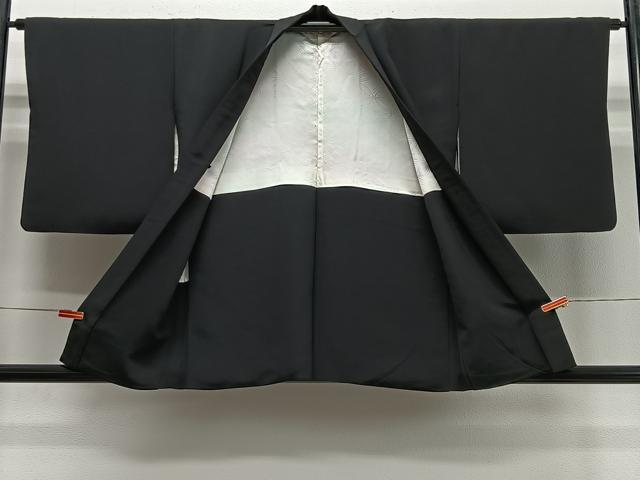 平和屋着物＃羽織　総刺繍　正倉院花文　黒地　正絹　逸品　CABE5168ua