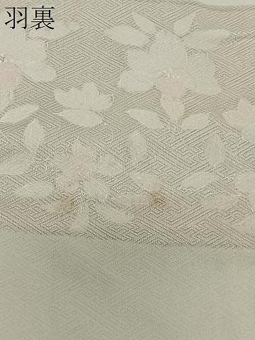 平和屋着物＃羽織　寿光織　花尽くし　黒地　銀糸　正絹　逸品　CABE5175ua