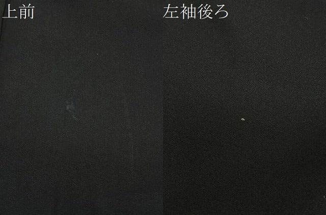 平和屋着物＃羽織　寿光織　文箱花文　黒地　金糸　正絹　逸品　CABE5179ua