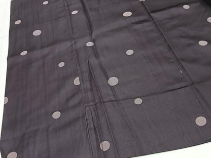 平和屋着物＃道行コート　雨コート　水玉文　ロング丈　正絹　逸品　CABE5195ua