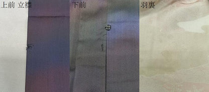 平和屋着物＃道行コート　雨コート　霞文　暈し染め　ロング丈　正絹　逸品　CABE5199ua
