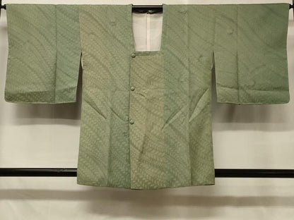平和屋着物＃染色家 岩浅公展　道中着　草花文　暈し染め　正絹　逸品　CABE5202in