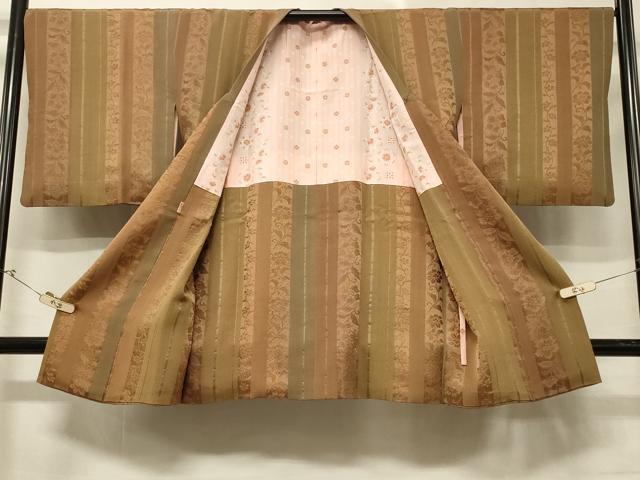 平和屋着物＃染色家 岩浅公展　道行コート　枝花間道　伊と幸　ますいわ屋扱い　反端付き　正絹　逸品　CABE5205in