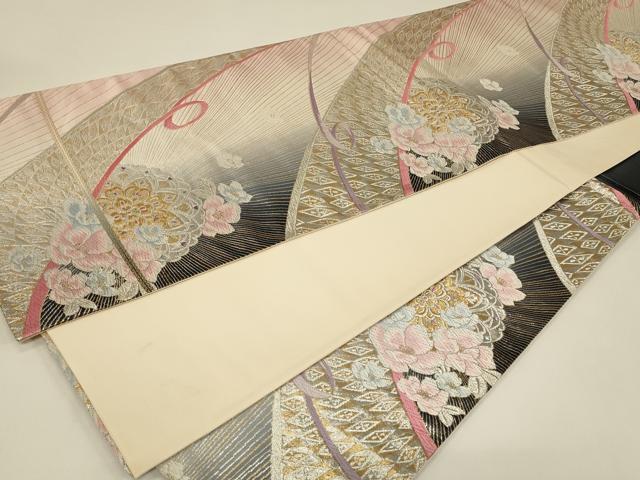 平和屋着物◎六通柄袋帯　唐織　吉祥正倉院花文　金銀糸　正絹　逸品　CABE5257in