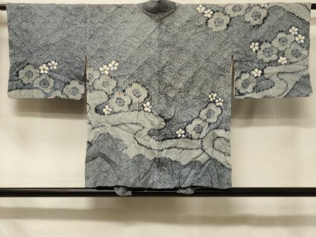 平和屋着物＃羽織　総絞り　立波舞花文　正絹　逸品　CABE5293in