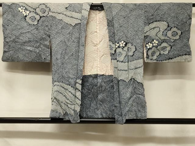 平和屋着物＃羽織　総絞り　立波舞花文　正絹　逸品　CABE5293in
