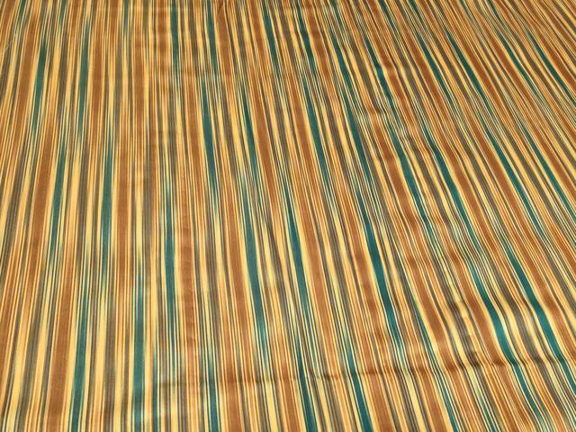 平和屋着物＃道行コート　雨コート　単衣　縞　ロング丈　正絹　逸品　CABE5295in
